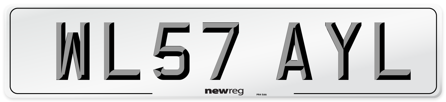 WL57 AYL Number Plate from New Reg